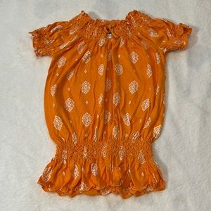 Girls Size 5/6 Children’s Place Orange Smocked Top